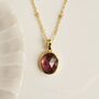 Dainty Gold Plated Amethyst Gemstone Necklace Pendant, thumbnail 1 of 4