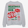 Meatball Marinara Sub Unisex Graphic Sweatshirt In Grey, thumbnail 7 of 7