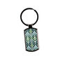 Interwoven Trees Muted Greens Handprinted Keyring, thumbnail 2 of 9