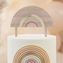 Happy Everything Wooden Pastel Rainbow Cake Topper, thumbnail 1 of 3