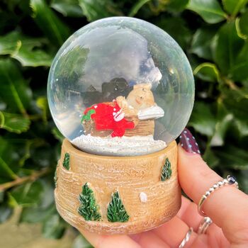 Christmas Snowglobe With Sleeping Mouse, 3 of 5