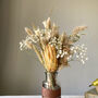 Dried Flower Posy With Protea And Gypsophila, thumbnail 5 of 6