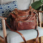 Hampton Leather Handbag Tote With Zip Pocket, thumbnail 1 of 6