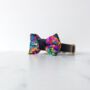Rainbow Sequin Christmas Dog Bow Tie, thumbnail 4 of 4