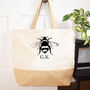 Bee, Personalised Initials Canvas Shopping Bag, thumbnail 1 of 2