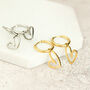 Heart Hoop Earrings In Silver Or Gold Colour, thumbnail 5 of 9