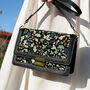 Black Embroidered Crossbody Bag, thumbnail 1 of 7