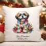Personalised Lhasa Apso In Christmas Lights, thumbnail 10 of 10