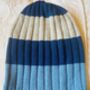 Mens Cashmere Striped Hat, thumbnail 3 of 4