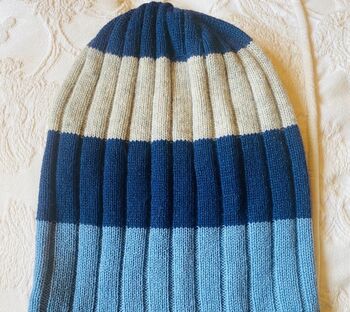 Mens Cashmere Striped Hat, 3 of 4