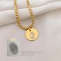 Yellow Gold Personalised Fingerprint Disc Bracelet, thumbnail 2 of 8