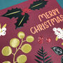 ‘Merry Christmas’ Foliage And Fruit Christmas Card, thumbnail 2 of 2