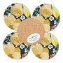 Floral Coasters Box Set Of Four Round Heat Resistant, thumbnail 5 of 10