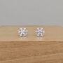 Sterling Silver Christmas Snowflake Stud Earrings, thumbnail 1 of 2