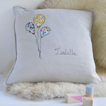 Personalised New Baby Balloon Cushion, 5 of 6