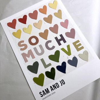 Personalised 'So Much Love' Print, 2 of 4