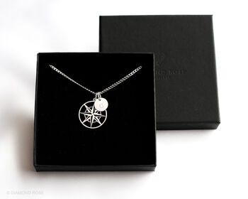 Men’s Compass Necklace – Sterling Silver Travel Gift For Him, 11 of 12
