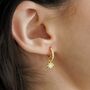 Opal Starburst Drop Hoop Earrings, thumbnail 1 of 10