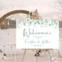 Wedding Welcome Sign Eucalyptus And Green Leaf, thumbnail 3 of 6