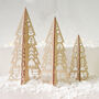 Christmas Tree Set Folk Cutout Design, thumbnail 5 of 5