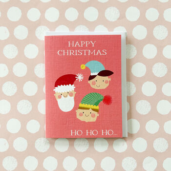 Mini Christmas Faces Card, 3 of 5