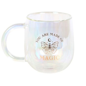 Double Walled Glass Mug Iridescent You Are Made Of Magic, 7 of 7