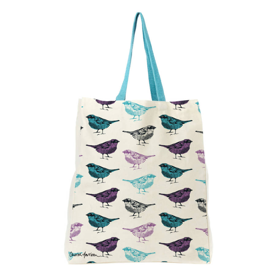 bird canvas tote bag by cherith harrison