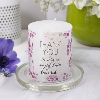 Thank You Teacher Patterned Candle, 9 of 9