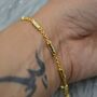 Peridot, Blue Topaz Silver Chain Bracelet, thumbnail 8 of 11