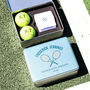 Personalised Tennis Tin Crossed Rackets And Sweat Bands, thumbnail 1 of 6