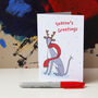Reindeer Hound Christmas Card, thumbnail 1 of 2