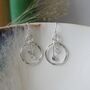 Silver Droplets Circle Earrings, thumbnail 1 of 4