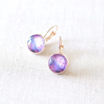 Pink And Purple Galaxy Earrings By Juju Treasures | notonthehighstreet.com