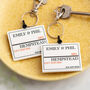 Personalised Couples New Home Street Sign Keyring Set, thumbnail 1 of 3