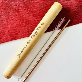 Luxury Straw And Brush Party Gift Set In A Gift Box, 3 of 11