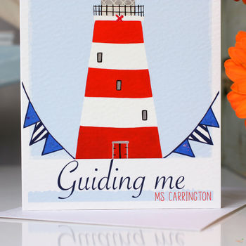 Personalised Lighthouse Teacher Card, 2 of 6