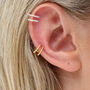 18ct Gold Plated Or Sterling Silver Bead Edge Ear Cuffs, thumbnail 1 of 8
