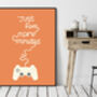 Video Game Controller Quote Print, thumbnail 2 of 3