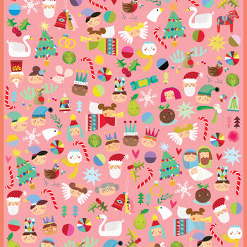 Christmas Characters Wrapping Paper Two Sheets, 4 of 7