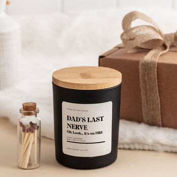 Funny Vegan Soy Wax Candle Gift Set For Dad, 3 of 10