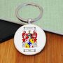 Personalised Key Ring With Coat Of Arms Surname Gift, thumbnail 7 of 7