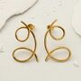 Sterling Silver Double Loop Studs, thumbnail 5 of 6
