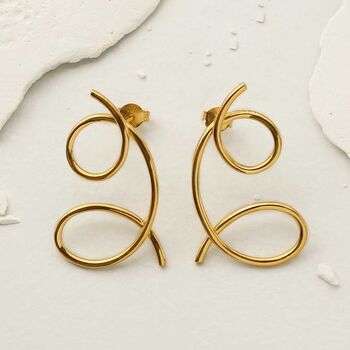 Sterling Silver Double Loop Studs, 5 of 6