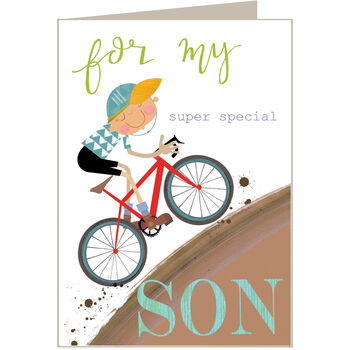 Mountain Bike Son Greetings Card, 2 of 4
