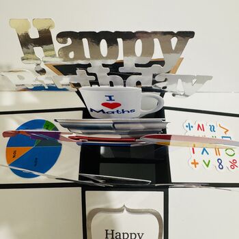 Personalised Maths Themed 3D Greeting/Gift Card, 7 of 8