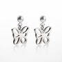 Butterfly Earrings Limited Edition In Sterling Silver, thumbnail 2 of 4