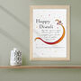 Personalised Diwali Colourful Om Symbol Framed Print, thumbnail 1 of 6