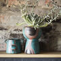 Stoneware Vases In Emerald And Black, thumbnail 1 of 3