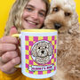 Personalised Dog Mum Checkerboard Mug, thumbnail 3 of 12