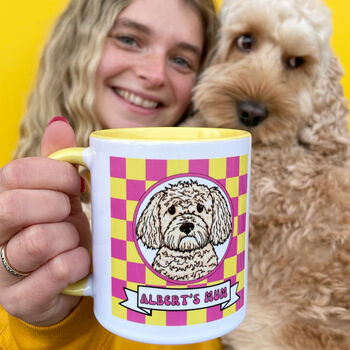 Personalised Dog Mum Checkerboard Mug, 3 of 12